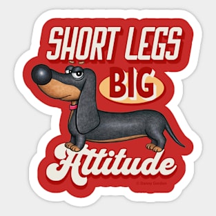 Cute Funny Dachshund Doxie Dog Attitude Sticker